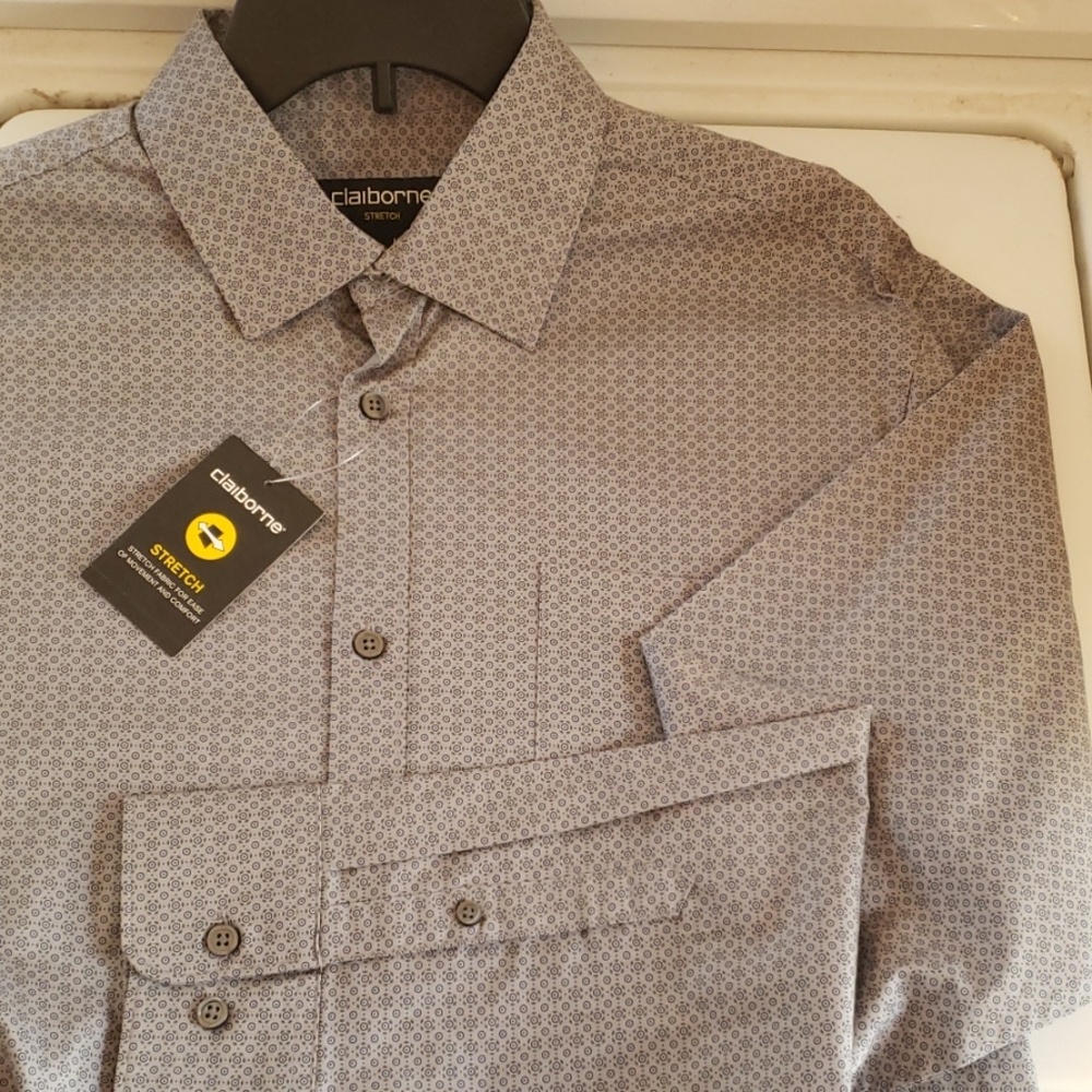 Grey patterned dress shirt